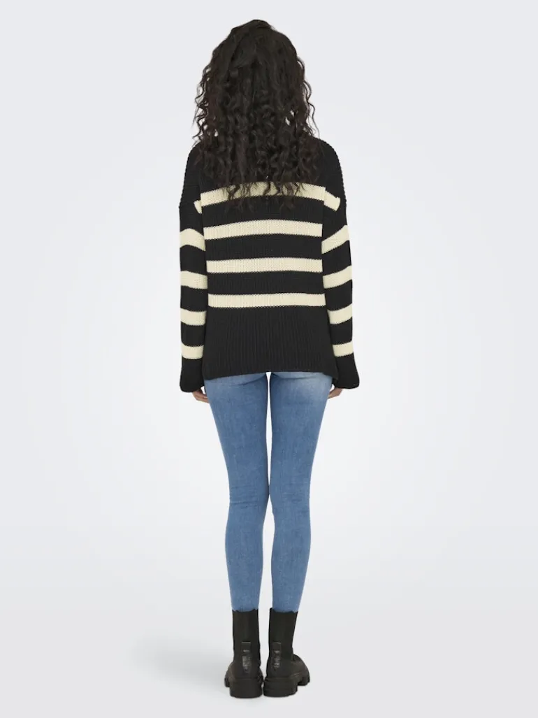 ONLBELLA LIFE LS HIGH NECK KNT black2