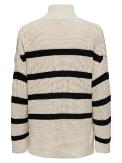ONLBELLA LIFE LS HIGH NECK KNT pumice stone-black