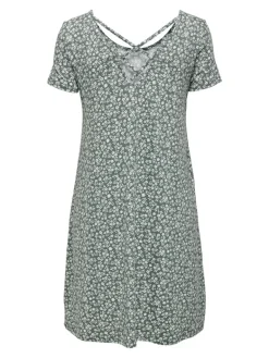 ONLBERA BACK LACE UP S/S DRESS JRS NOOS balsam green