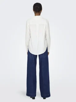 ONLBERIT LIFE L/S SHIRT NOOS WVN snow white
