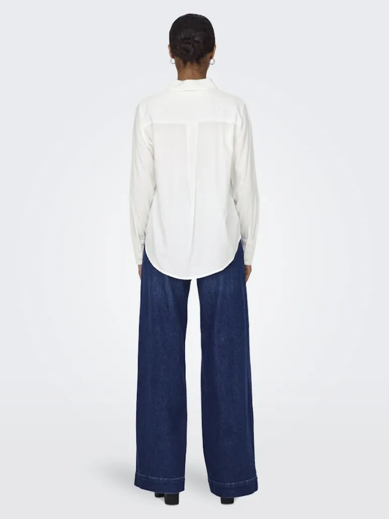 ONLBERIT LIFE L/S SHIRT NOOS WVN snow white