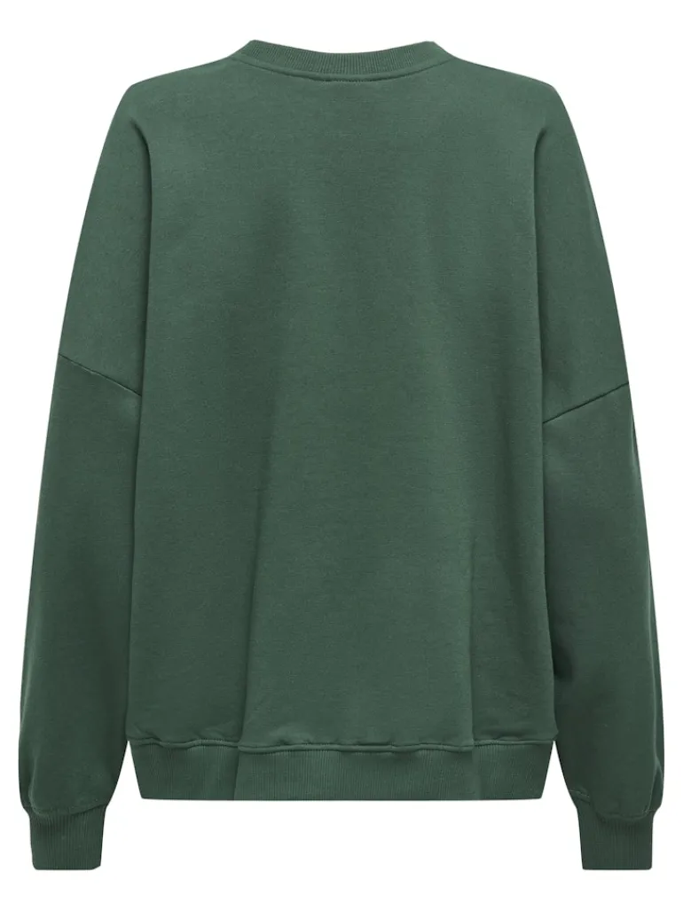 ONLBILA L/S BEAR O-NECK SWT pineneedle