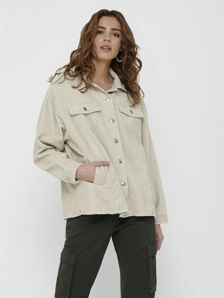 ONLBITTEN CORD SHACKET PNT NOOS silver lining