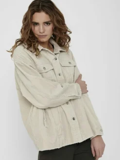 ONLBITTEN CORD SHACKET PNT NOOS silver lining
