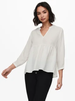 ONLBLOOM 3/4 TOP NOOS WVN cloud dancer