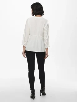 ONLBLOOM 3/4 TOP NOOS WVN cloud dancer