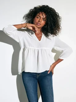 ONLBLOOM 3/4 TOP NOOS WVN cloud dancer