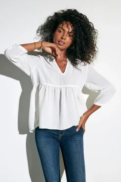 ONLBLOOM 3/4 TOP NOOS WVN cloud dancer
