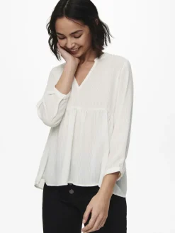 ONLBLOOM 3/4 TOP NOOS WVN cloud dancer