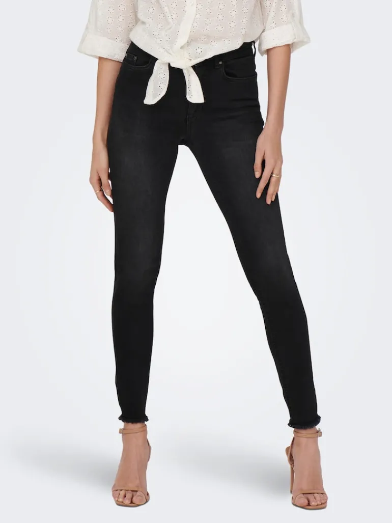 ONLBLUSH HW SK ANK RW DNM REA005 washed black