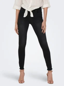 ONLBLUSH HW SK ANK RW DNM REA005 washed black