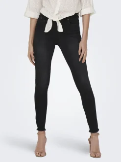 ONLBLUSH HW SK ANK RW DNM REA005 washed black
