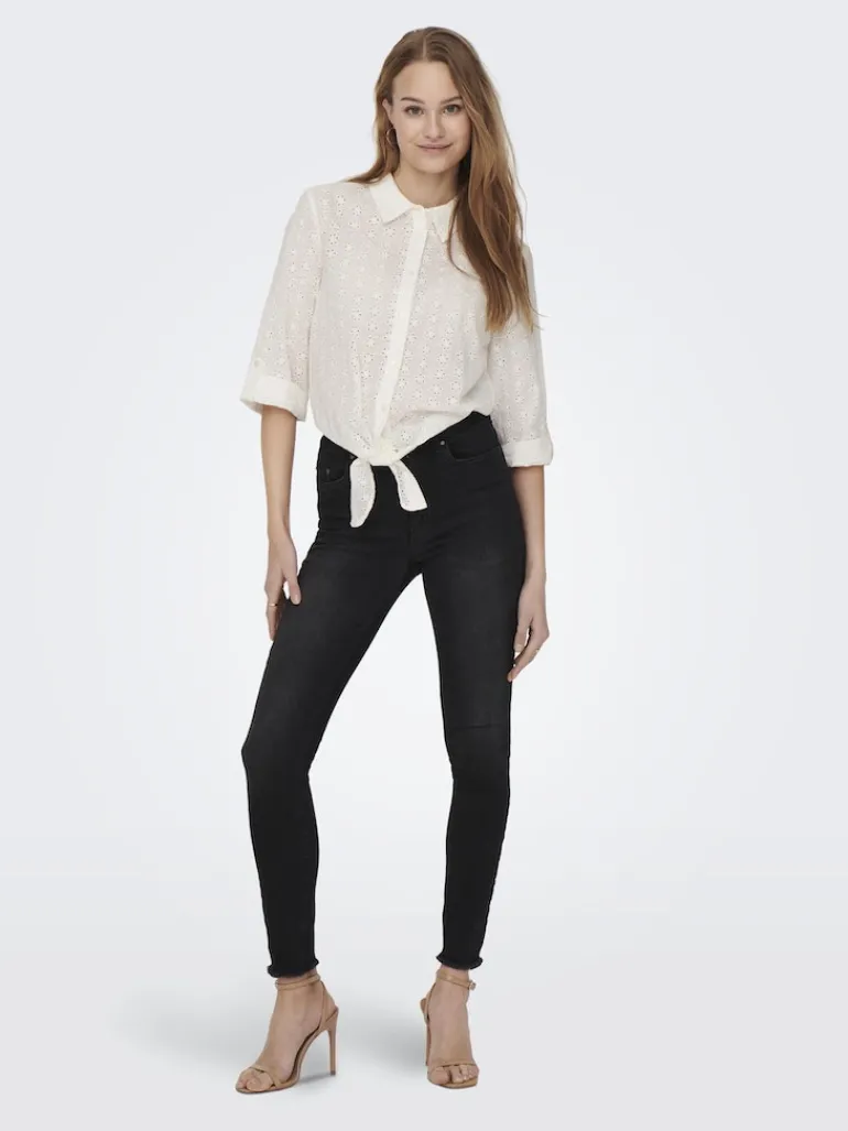 ONLBLUSH HW SK ANK RW DNM REA005 washed black