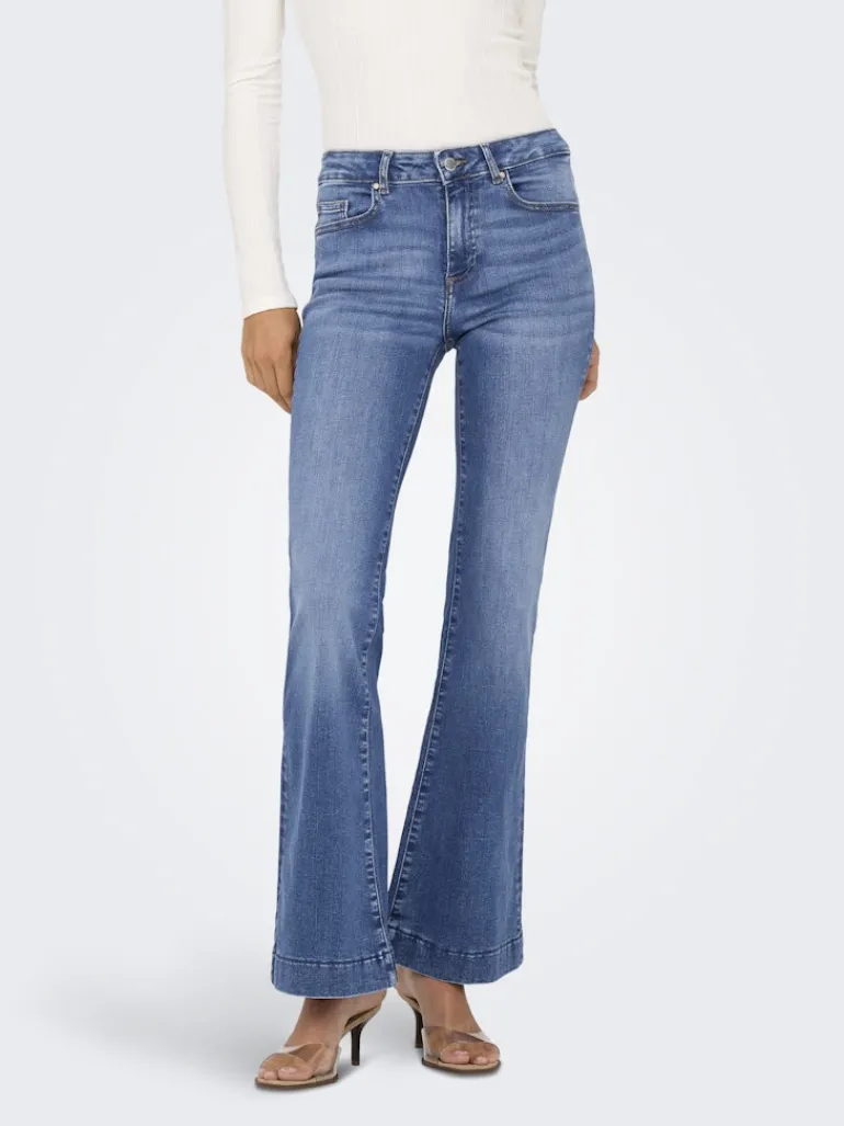 ONLBLUSH MID RETROFLARED DNM DIA550 NOOS medium blue denim