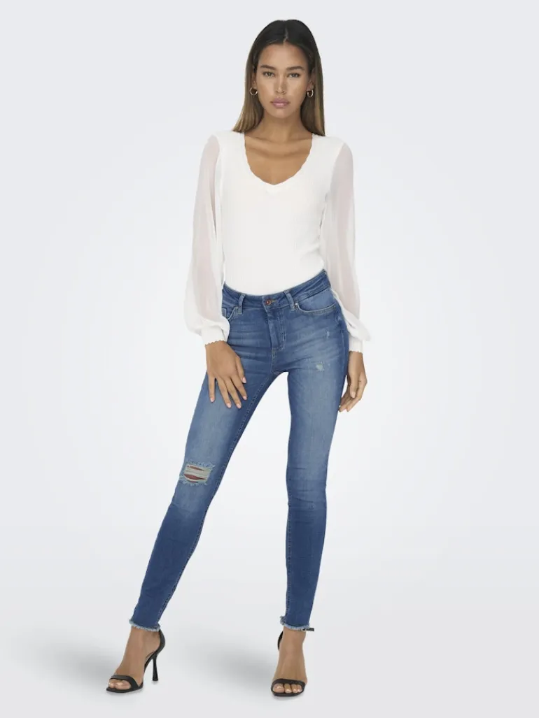 ONLBLUSH MID SK AK RW DT DNM REA221 NOOS dark medium blue denim