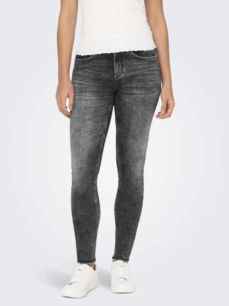 ONLBLUSH MID SK ANKLE RW DNM DOT227 NOOS dark grey denim