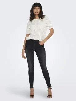 ONLBLUSH MID SK ANK RW DNM REA1099 NOOS black denim