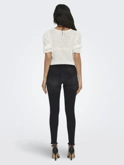 ONLBLUSH MID SK ANK RW DNM REA1099 NOOS black denim