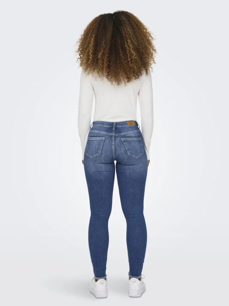 ONLBLUSH MID SK ANK RW DNM REA1319 NOOS medium blue denim