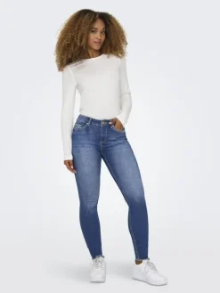ONLBLUSH MID SK ANK RW DNM REA1319 NOOS medium blue denim