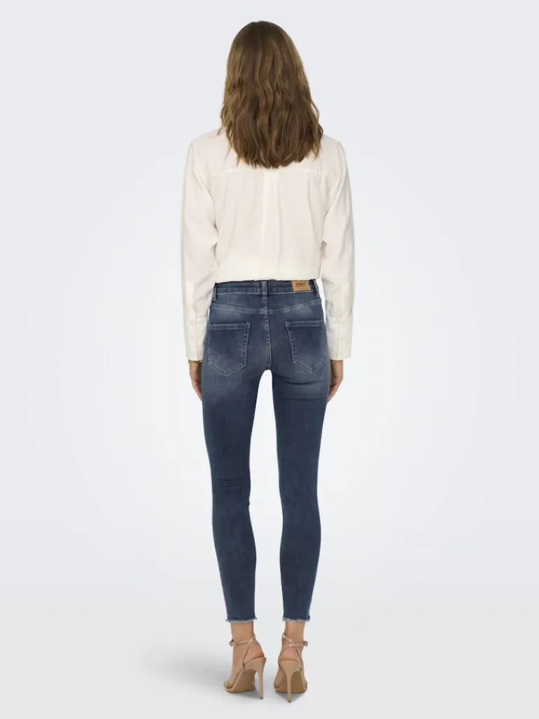 ONLBLUSH MID SK ANK RW DNM REA422 NOOS special blue grey denim