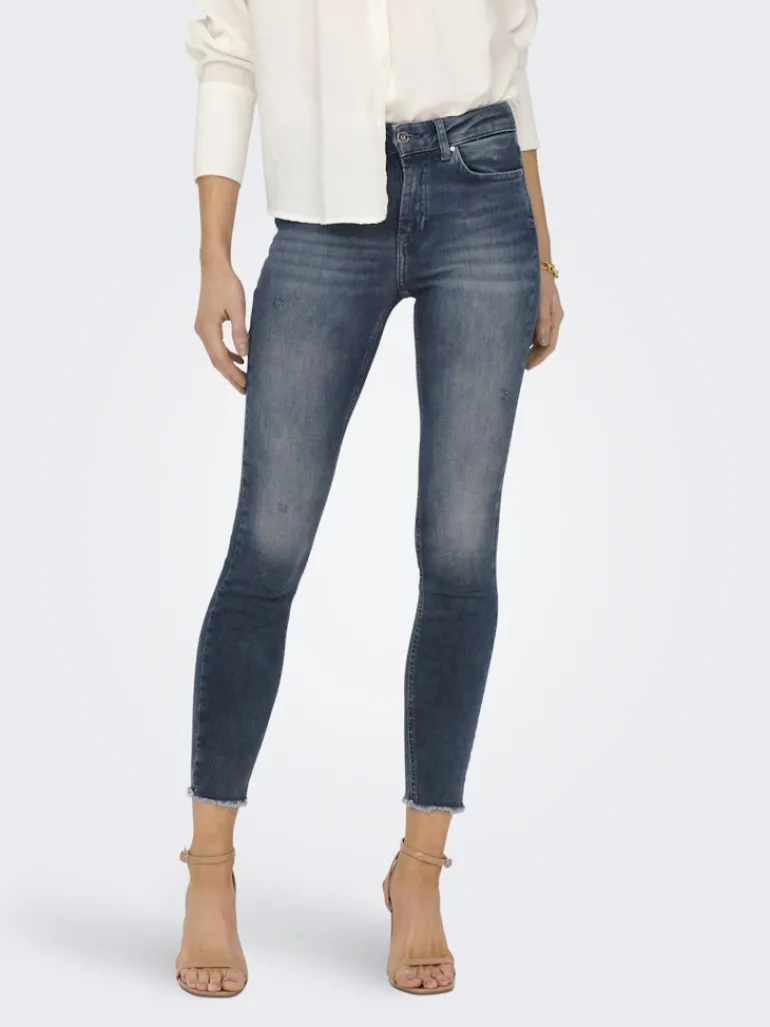 ONLBLUSH MID SK ANK RW DNM REA422 NOOS special blue grey denim