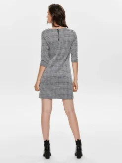 ONLBRILLIANT 3/4 CHECK DRESS JRS black
