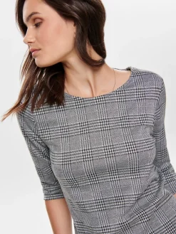 ONLBRILLIANT 3/4 CHECK DRESS JRS black
