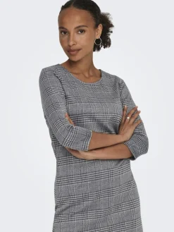 ONLBRILLIANT 3/4 CHECK DRESS JRS black