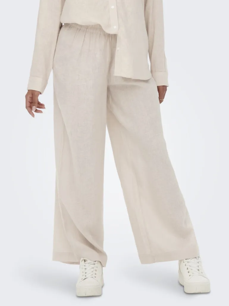 ONLBRUXELLES HW LINEN BLEN PANT PNT NOOS moonbeam