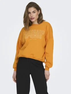 ONLCALLIE L/S O-NECK BOX SWT apricot