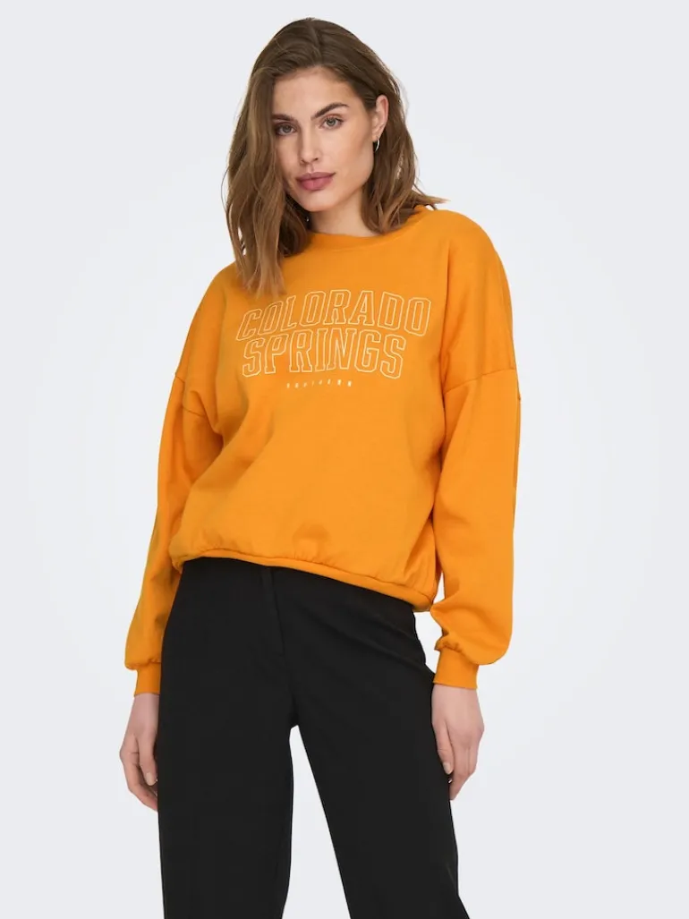 ONLCALLIE L/S O-NECK BOX SWT apricot