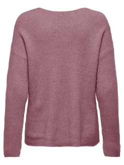 ONLCAMILLA V-NECK L/S PULLOVER KNT NOOS crushed berry