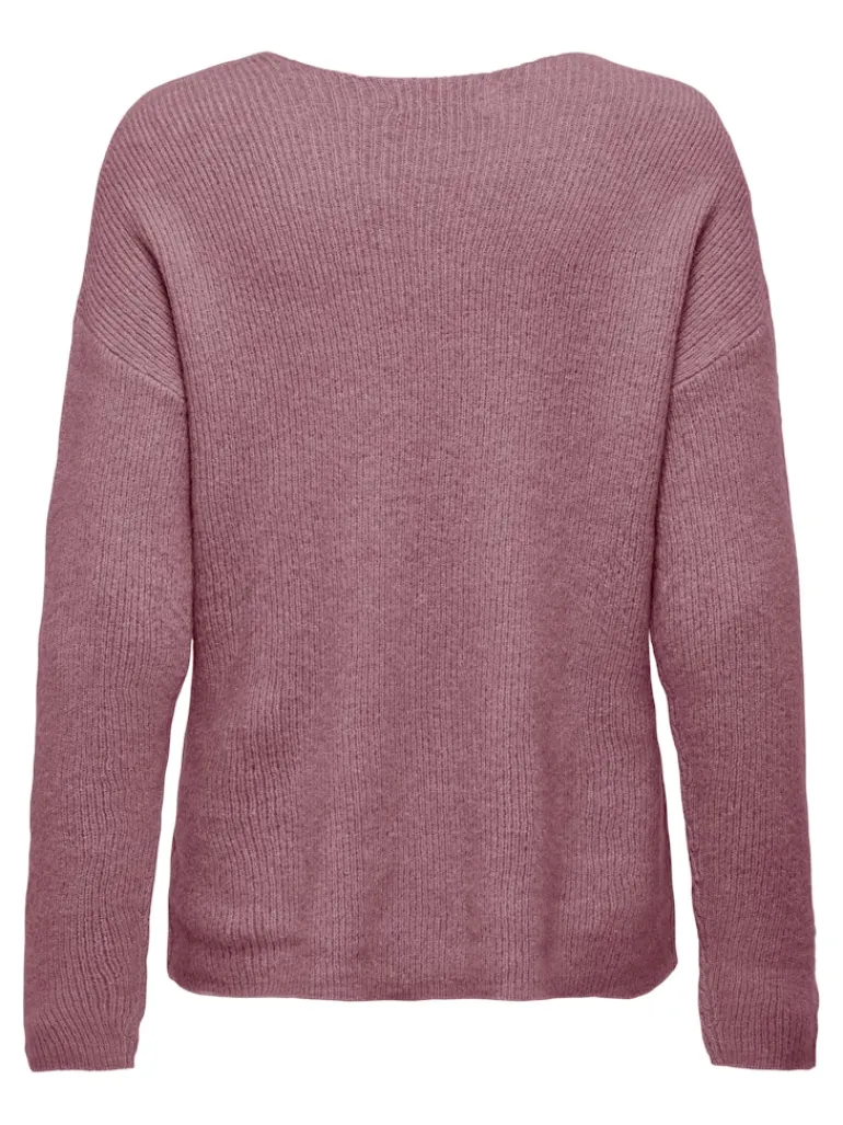 ONLCAMILLA V-NECK L/S PULLOVER KNT NOOS crushed berry