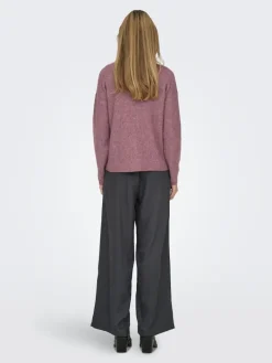 ONLCAMILLA V-NECK L/S PULLOVER KNT NOOS crushed berry