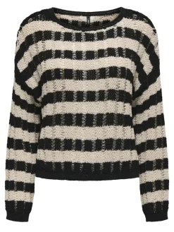 ONLCAPRI LS O-NECK CC KNT black
