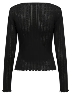 ONLCARLOTTA L/S TOP NOOS JRS black
