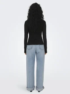 ONLCARLOTTA L/S TOP NOOS JRS black