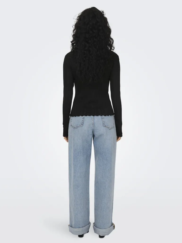 ONLCARLOTTA L/S TOP NOOS JRS black