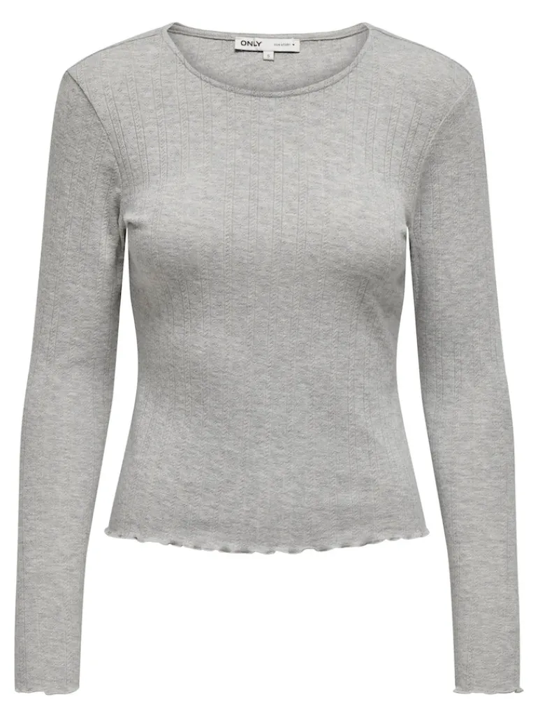 ONLCARLOTTA L/S TOP NOOS JRS hellgrau1