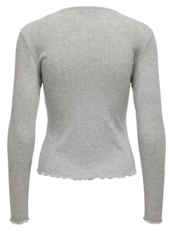 ONLCARLOTTA L/S TOP NOOS JRS hellgrau1