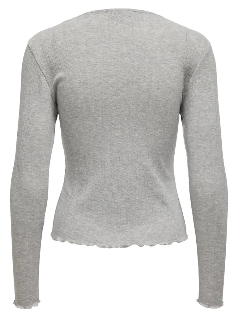 ONLCARLOTTA L/S TOP NOOS JRS hellgrau1