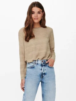 ONLCAVIAR LS PULLOVER CS KNT humus