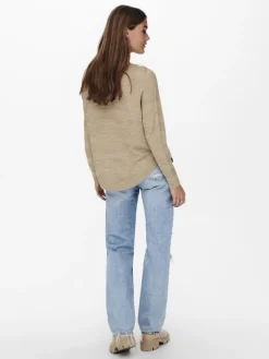 ONLCAVIAR LS PULLOVER CS KNT humus