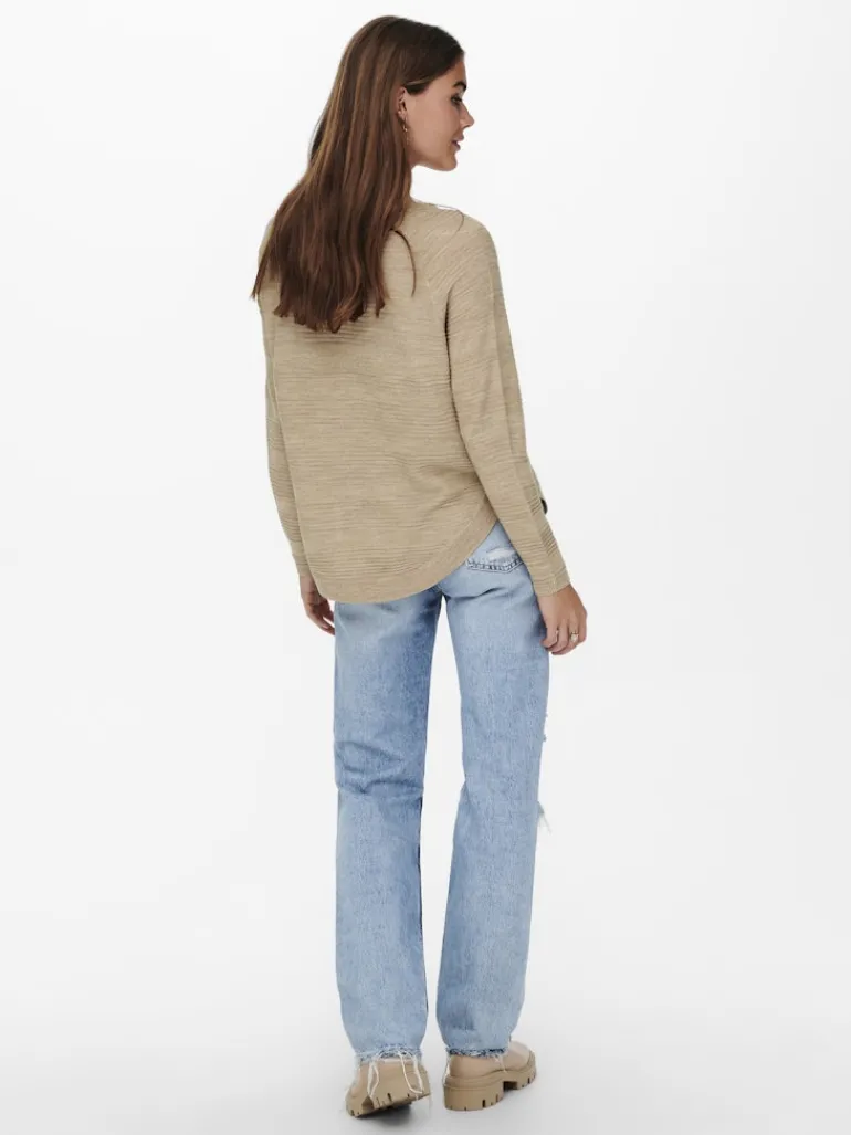 ONLCAVIAR LS PULLOVER CS KNT humus
