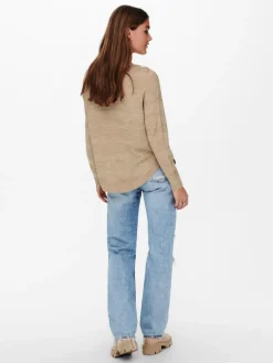 ONLCAVIAR LS PULLOVER CS KNT humus