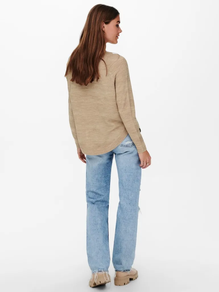 ONLCAVIAR LS PULLOVER CS KNT humus