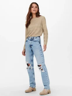 ONLCAVIAR LS PULLOVER CS KNT humus