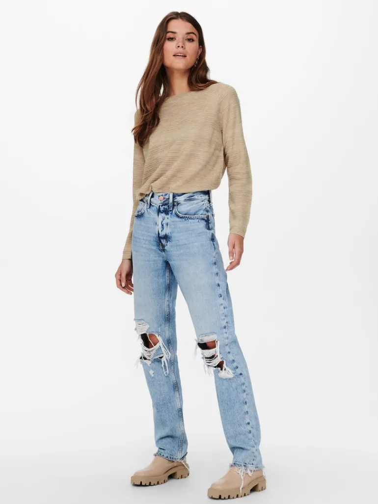 ONLCAVIAR LS PULLOVER CS KNT humus