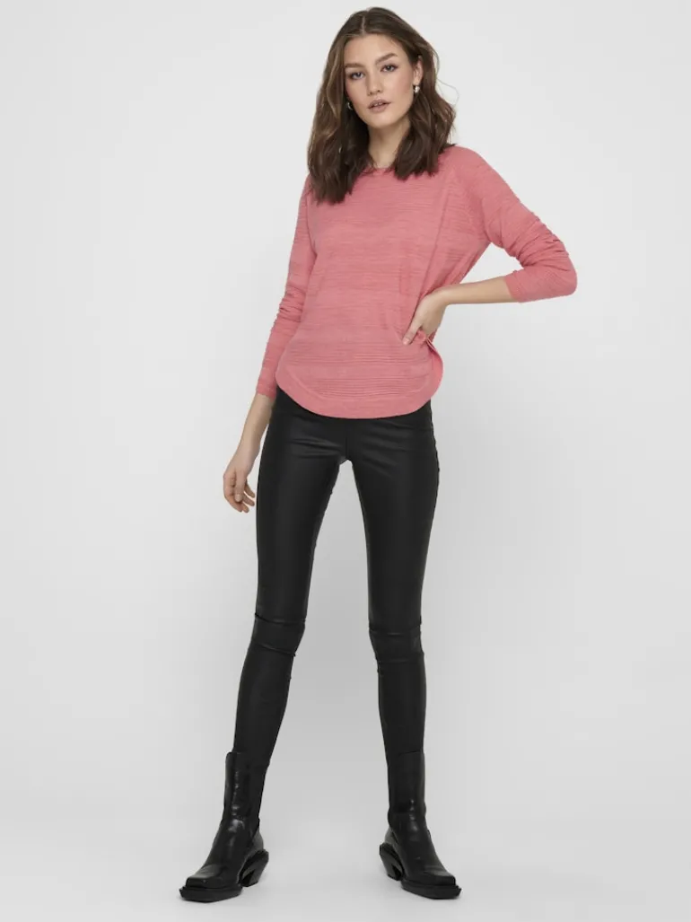 ONLCAVIAR LS PULLOVER CS KNT tea rose